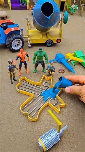 Mini waterpump & mini handpump water with blue concrete,mixer & mini diy tractor science project 🔥🔥