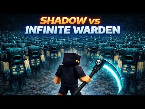 Minecraft but Shadow VS Infinite Warden || Sythe only #minecraft #viral #challenge