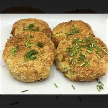 Fyldt svinemørbrad med panko paneret kartoffelmos med provolone ost