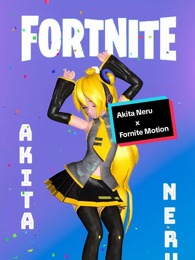 Akita Neru x Fornite: Modelo y Movimiento