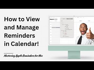 How to View Tasks from Apple Reminders in the Calendar App (Mac)