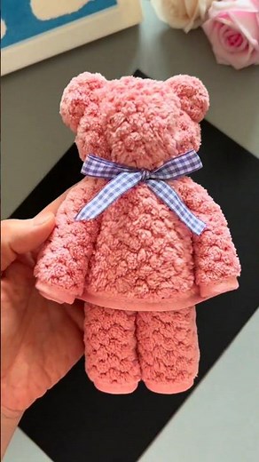How to Make Teddy Bear from Towel 🧸 | Easy DIY Gift Idea at Home #craft #short #viralvideo #shorts
