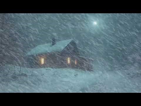 Cold Blizzard at the Porch, Howling Wind & Blowing Snow |Nature Sounds for Sleep, Study & Relaxation
