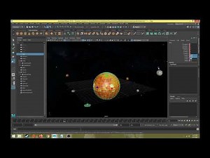 Maya Solar System Animation Part 05 Sun Scale Animation
