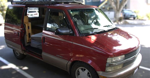 Camper Van For Sale: 1999 Chevy Astro AWD fully converted camper