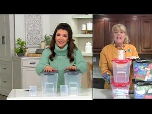 LocknLock Set of 2 Food Storage Bins with Wheels on QVC
