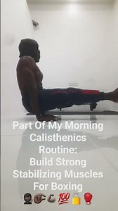 Incorporate Calisthenics as part of your Boxing training. Very effective to build core strength!💯🥊
