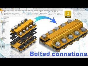 Autodesk Inventor Tutorial: Bolted Connection Design & Assembly | Automatic Bolt Insertion