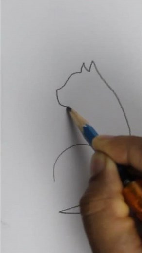 How to draw one line art/ line drawing art/One line drawing cat /One line drawing easy #Short#