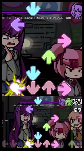 FNF - No Literature (Cover) - Yuri Vs Monika #fnf #dokidokiliteratureclubplus #yuriddlc #monika