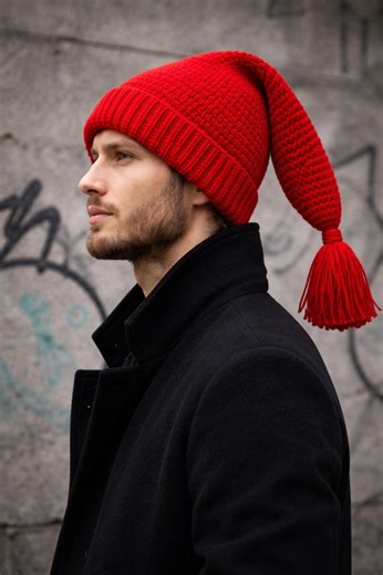 Melt the Ice Pattern: Red Pixie Elf Hat Knitting PDF Tutorial (english/german/french) - Etsy UK