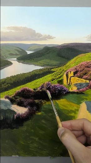 Painting Hyper-Realistic Foliage #satisfying #art #painting