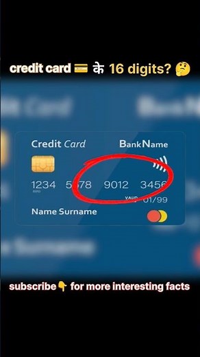 meaning of 16 digits credit card number..?🤔😯 #facts #factsgulf #creditcard #shortsfeed