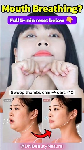 Mouth Breathing Face? Double Chin & Blurry Jawline? Do This 10x