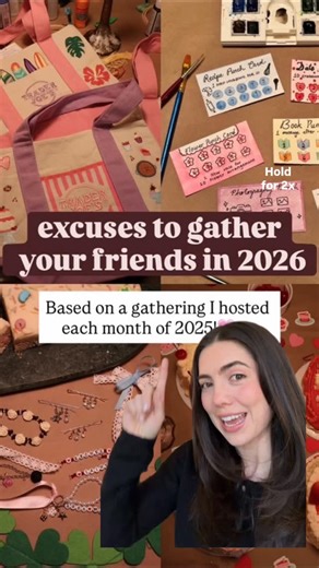 Emilia on Instagram: "How to host a Punch Party to make punch cards to track your goals❤️✨ January’s excuse to gather was inspo was taken from my Punch Party I hosted last January and where punch cards to track your goals was born! We had so much fun updating these throughout the year and couldn’t recommend it enough! My punch parties had to be my most budget-friendly hosted event of the whole year, since I just used art supplies I had on hand. To make it a little extra fun, I made a mocktail pu
