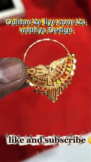 Holi Special Viral Design of Beautiful Nose Rings for Bridal #nath #nathiya #nosepins #goldnath