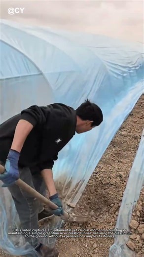 How to Cover a Greenhouse with Soil! The Simple Trench & Bury Method 🌾