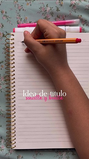 Idea de título sin lettering 🫶 #fyp #apuntesbonitos #ideasdetitulos
