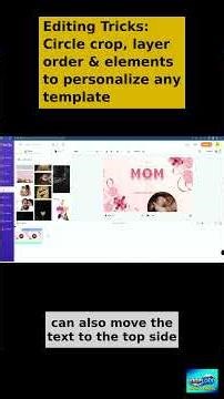 Editing Tricks Circle crop, layer order & elements to personalize any template #SaaSTools