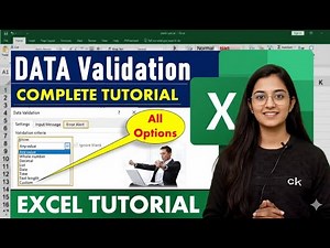 Data Validation in Excel Step-by-Step | Excel Tutorial 2025