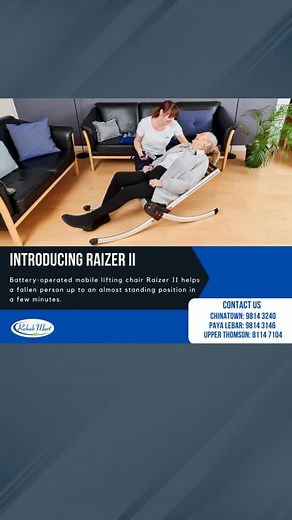 Revolutionize Patient Fall Recovery with Raizer II Lifting Chair - Shop Now at RehabMart SG.