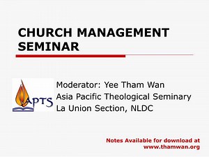 CHURCH MANAGEMENT SEMINAR - SlideServe