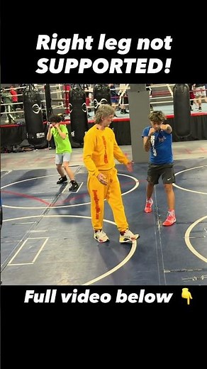 Coach Mike's Details of Boxing Technique: Right Leg not supported your Punch!!! #shorts