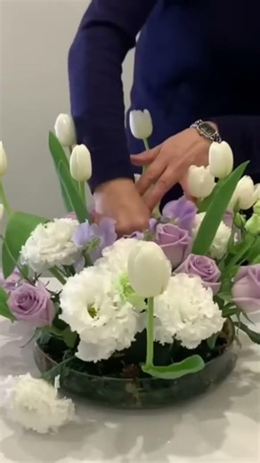 Elegant Dialogue of Lily of the Valley & Tulips