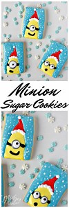 Minion Cookies Made with Homemade Sugar Cookies