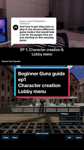 Gunz The Duel: Beginner Guide for Character Creation and Lobby Menu