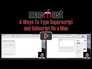 4 Ways To Type Superscript and Subscript On a Mac (MacMost #1853)