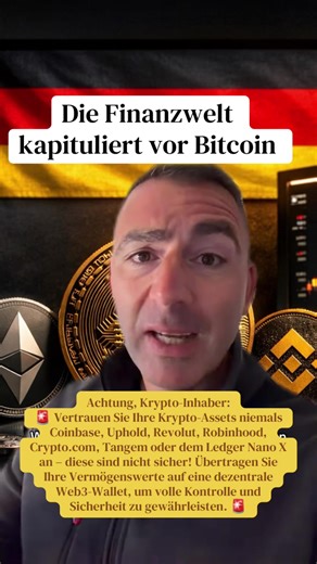 Die Finanzwelt kapituliert vor Bitcoin. Jahrelang zerschlagen, verspottet, bekämpft – und nun adaptiert. Die Entwicklung ist stets dieselbe; so war es schon beim Internet und bei vielen anderen Dingen, die neu waren, sich letztlich aber durchsetzten. Was, glauben Sie, wird als Nächstes geschehen? #Xrp #Blockchain #Krypto #Bitcoin #germany🇩🇪 @GenXrp @Germany