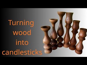 DIY_How to make a wooden candlestick