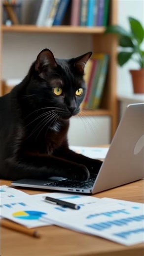 cat working on computer