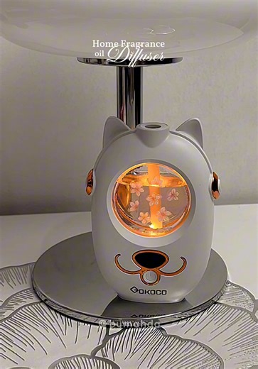 ─·✦ Diffuser machine automatic spray cat ears design 𓃠 so cute!! #gokoco #pengharumruangan #aromadiffuser #humidifier