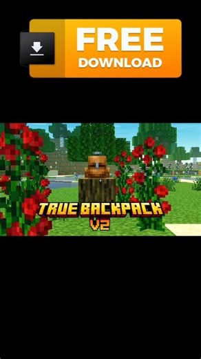 🎒TRUE BACKPACK V2 ADDON for BEDROCK | MINECRAFT PE +1.21 #addons #shorts
