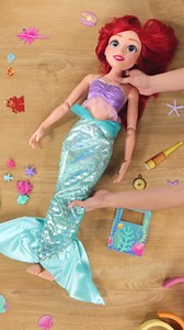 Disney Princess Ariel Doll Playdate 32” Tall & Poseable, My Size Articulated Doll in Mermaid Outfit, Comes with Dinglehopper to Comb Her Long Red Hair, and Seashell Hair Pins