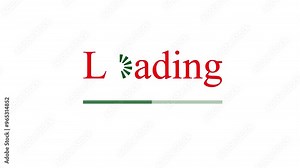 Red and green color Loading bar. Loading bar ,waiting, loading bar animation on white background, software update icon. Progress loading bar. downloading concept animation