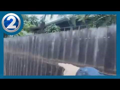 Live report from Oahu's North Shore flooding