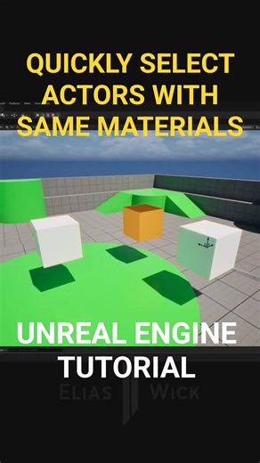 SELECT ASSETS WITH SAME MATERIAL FAST#UnrealEngine #GameDev #WorkingSmart #IndieDev #FYP