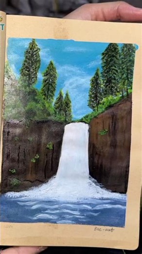 easy Landscape painting/step by step #acrylicpainting #artvideo