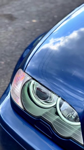 Blue BMW Car Showcase: Details and Design