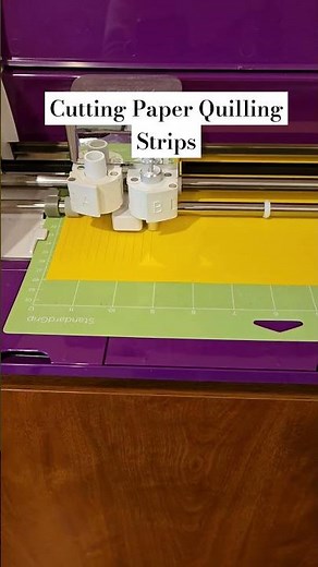 Cutting Paper quilling strips with ‪@Cricut‬ #truptiscraft #paperquilling #quilling