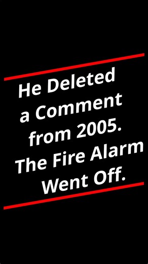 He Deleted a Comment from 2005. The Fire Alarm Went Off. #programming #animation #devlife