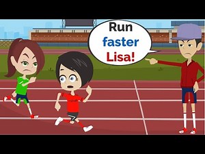 Lisa RUNS at the OLYMPIC GAMES! | Basic English conversation | Learn English | Like English