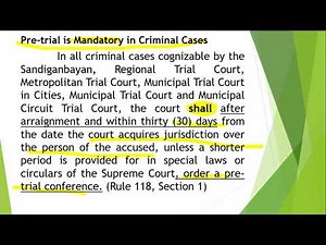 Criminal Procedure: Pre trial