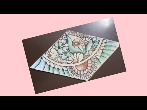 Zentangle step by step | Easy Zentangle for Beginners | ZentangleSimple Patterns for Beginners #zen