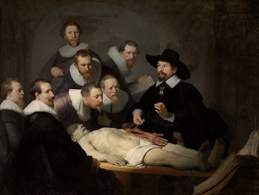 La (particulière) leçon d'anatomie du Docteur Tulp, par Rembrandt