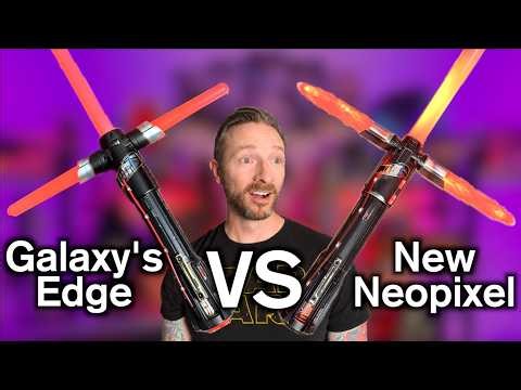New Kylo Ren Pixel Lightsaber Vs Galaxy's Edge!