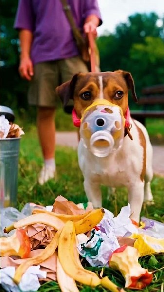 DIY Trash-Proof Muzzle For Under $1 😅 #diy #dog
